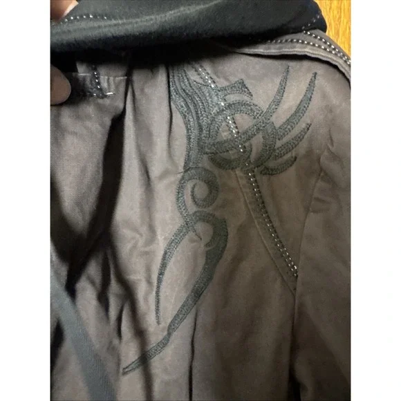 Roar Corduroy Blazer Jacket Men Medium Fray Distressed Detailed Lining Drk Brown